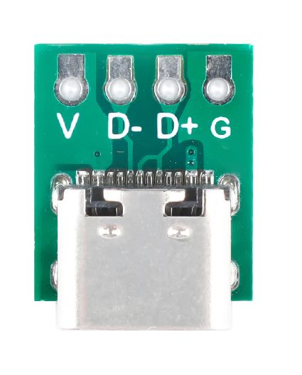 USB-C female connector 4-pin breakout module 02